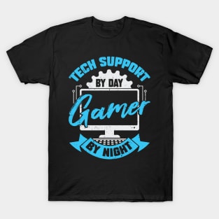 Tech Support By Day Gamer By Night T-Shirt